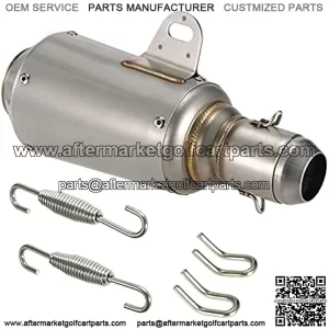 51mm Motorcycle Exhaust Pipe Muffler, Universal Frosting Stainless Steel Exhaust Silencers Mufflers Compatible with Motorcycle ATV Dirt Bike