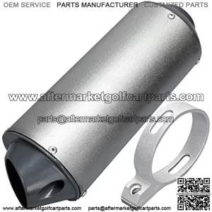 38mm Exhaust Muffler With Clamp for 125cc 140cc 150cc 160cc Lifan Yx SDG Atomik Thumpstar BSE Apollo Kayo Stomp Chinese Made Pit Dirt Bike Gray