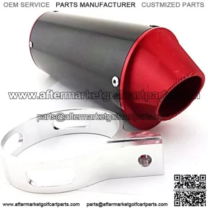 CNC Aluminum Red 38mm Exhaust Muffler With Clamp For 125cc 140cc 150cc 160cc Chinese Dirt Pit Bike Motorcycle