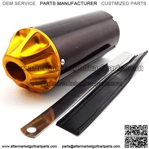 Aluminum Gold 28mm Exhaust Muffler For Chinese Pit Motor Dirt Bike CRF50 XR50 KLX SSR Thumpstar Lifan 50cc 70cc 90cc 110cc 125cc