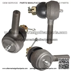 Dr. Accessories Set of 3 Thread Tie Rod End with Grease Fitting Fits for Club Car DS Golf Carts (1976-2008),Ball Joint Kit