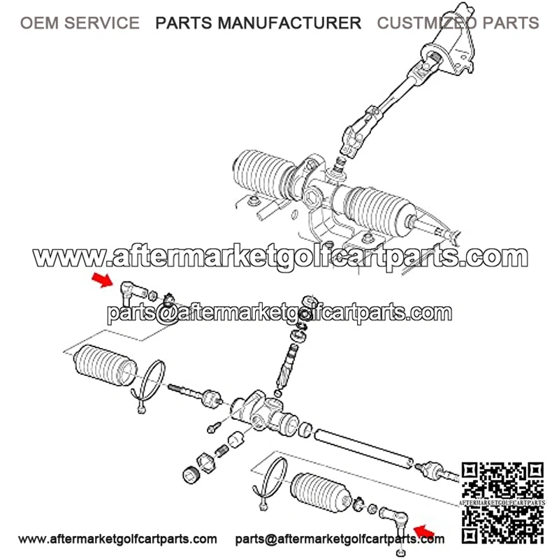 Golf Cart Tie Rod End Kit for Precedent 2004-up - Image 2