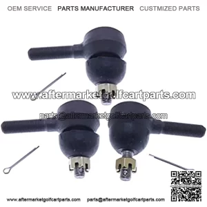 3 Set Golf Cart Ball Joint Tie Rod End for Club Car DS G&E 1976-2008 Gas & Electric Driver and Passenger Side 7539 7540