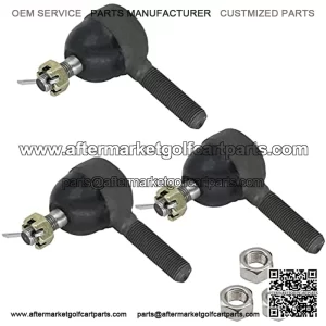 Golf cart Left and Right Hand Tie Rod Ball Joint Ball Joint Kit,Set of (3) Right and Left Thread Tie Rod End for Club Car DS 1976-2008 Gas & Electric, Tie Rod End, OEM# 7539#7540
