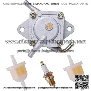 Club Car Fuel Pump for Compatible with Gas Golf Cart Tune Up Kit with Fuel Filter Spark Plug DS Precedent from 1984 to Present 290FE 350FE Compatible with Kawasaki Engine 1014523