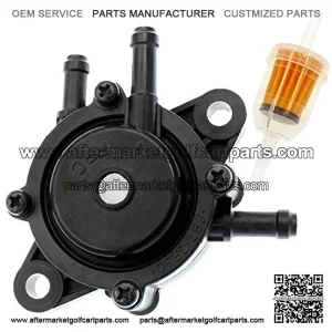 Fuel Pump Compatible with Gas Club Car Golf Cart 295cc 350cc Robin 4-cycle Engine Kawasaki FE290 FE350 TXT RXV ST Medalist Yamaha G16-G19 G20 G22 G29 Kawasaki 2008 72873G01 Walbro FPC-1-1