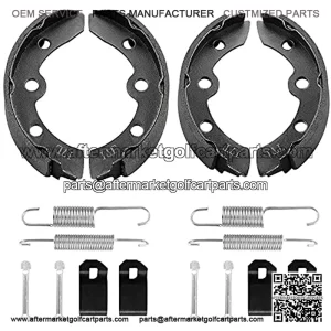 Club Car Brake Shoes Spring Kit Assembly for Club Car DS Precedent G&E1995-Up Golf Cart Brake Shoes OEM1018232-01 1018163-01 Automatic Adjust (2 Short & 2 Long Black)