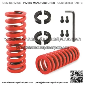 Yamaha G14, G16, G19, G20, G22, G29 Red Heavy Duty Rear Shock Coil Spring Kit