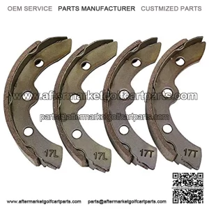 Golf Cart Brake Shoes for Club Car DS 1995-up and All Club Car Precedent Golf Cart# 1018232-01 (2 Short, 2 Long)