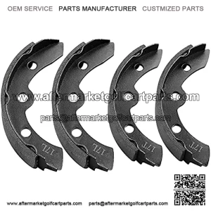 Club Car Brake Shoes for Club Car DS Precedent G&E 1995-Up Golf Cart Replacement Brake Shoes OEM 1018232-01 Club Car Brake Pads Automatic Adjusting (4PCS 2 Short & 2 Long Black)