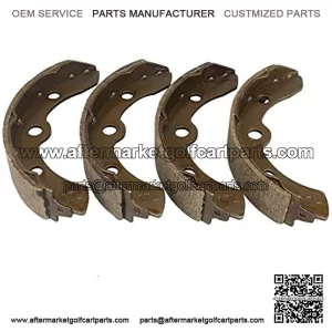 Golf Cart Brake Shoes for Club Car DS G&E & Carryall 1981-1994, EZGO G&E 1982-86 and for Yamaha G&E G11979-81 1011433 1011463 - Set of 4 (4-Long)