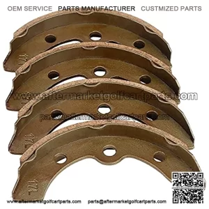 Golf Cart Brake Shoes for Club Car DS 1995-up, Club Car Precedent 2004-Up, EZGO 1986.5-1996, Yamaha G1 G2 G8 G9 1018232-01 (2 Short & 2 Long)