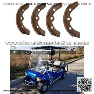 Set of 4 Golf Cart Brake Shoes Replacement for Club Car DS Gas and Electric 1981-1994 1011463