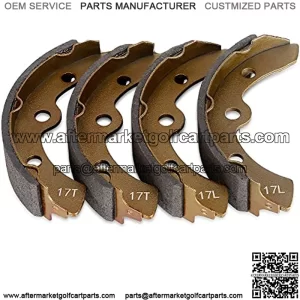 Golf Cart Brake Shoes for Club Car DS 1995-up, Club Car Precedent 2004-up, EZGO 1986.5-1996, Yamaha G1 G2 G8 G9, OEM 1018232-01 (2 Short & 2 Long)