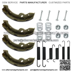 Brake Shoes w/Springs Pins Kit fit Golf Cart E-Z-GO Yamaha Gas Electric 1993+