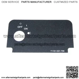 EZGO TXT/ Medalist Key Switch Decal (with On/Off and Lights)