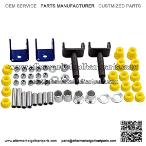 Waverspeed Front End Repair Kit with Bushings Pins for Club Car DS Golf Cart 1993-Up