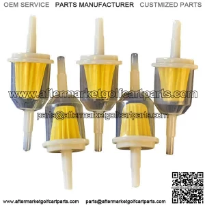 FIVE| Golf Cart Fuel Filter | Club Car | Ezgo | Yamaha | In line Fuel Filter