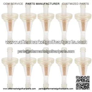 Fuel Filter 1/4" Replacement for Kawasaki for EZGO 23013-G1 15469-G1 15977-G11 7432-G1 Golf Cart (Pack of 10)