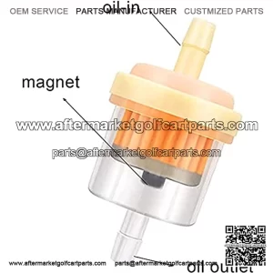 Universal 3/16" 5mm-6mm Inline Gas Fuel Filters with Magnet for ATV Motorcycle Golf Cart Scooter UTV ATV Generator Lawn Mower Tractor Small Engine (10 Pack,Yellow)