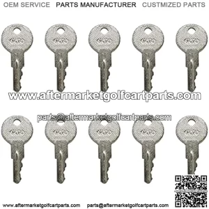 17063-G1 10Pcs Ignition Keys 17063G1 Compatible with EZGO Gas and Electric Golf Carts 1982-Up Lawn Tuff Truck XT300 500 800