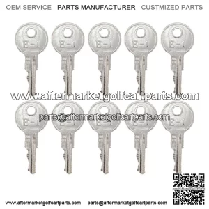 (10) EZGO Golf Cart Key For EZGO Carts RXV TXT Medalist Marathon 1982+