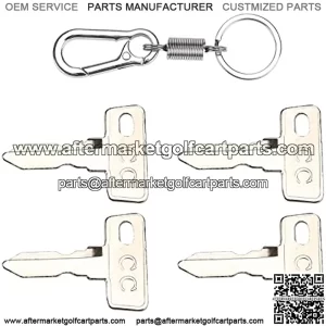 4 Pack Golf Cart Keys for Club Car DS 1982-up, Club Car Precedent 2004-up, Replace OEM 1012505
