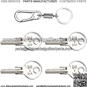 4 Pack Golf Cart Ignition Keys for EZGO Gas & Electric Golf Cart 1976-up, Replace OEM 17063-G1