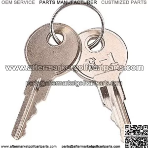Universal Golf Cart Ignition Keys for EZGO 1982-up Electric and Gas, 2 PCS, OEM# 17063-G1 605946 611282 606993 609680 609692
