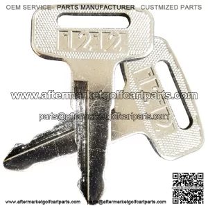 (2)Yamaha G1, G2, G8, G9, G11 Gas or Electric Golf Cart Replacement Ignition Key