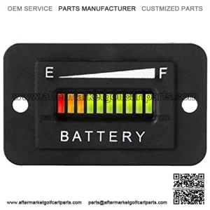 Runleader RL-BI003 48V Battery Fuel Gauge Indicator LED Battery Indicator Meter Gauge for Golf Cart,Fork Lifts, Floor Care Equipment, Club Car