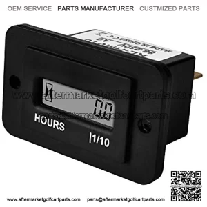 Digital LCD Hour Meter, AC 86V to 230V , Total Hours Resettable, Use for ZTR Lawn Mower Tractor Generator Golf cart Club car Scrubber Marine ATV Motor Compressor and Other Powered Equipment