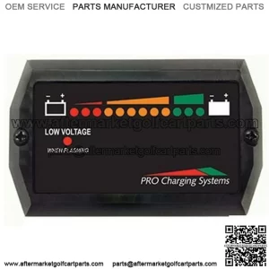 48V Dual Pro Horizontal Digital Charge Meter with Mounting Tabs