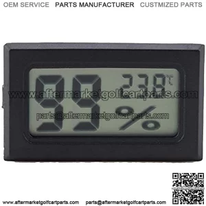 Black Digital Temperature Humidity Meters Gauge Indoor Thermometer Hygrometer LCD Display Celsius or Humidors, Greenhouse 2pcs