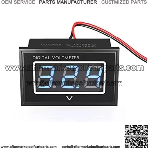 Golf Cart Digital Voltage Meter/Voltmeter 0.56"LED Battery Gauge 24V~96V Input, Universal for Club Car EZGO Yamaha Truck Boat Scooter ATV UTV