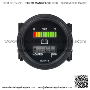 12/24V 36V 48/72V Battery Indicator Hour Meter Gauge For Golf Cart Marine SUV