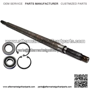 Rear Axle Shaft 23 7/8" Long Driver Side with Bearing Seal Kit Fits Medalist 2005-up, Electric Golf Carts 1994-up