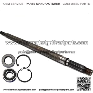 Rear Axle Shaft 16 Inches Long Passenger Side with Bearing Seal Kit Fits Medalist 2005-up, Golf Carts 1994-up