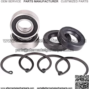 Golf Cart Rear Axle Shaft Bearing & Seal Kit for EZGO TXT RXV Medalist Marathon Electric Carts 1978 UP, OEM# 611931 70181-G01 70181G01 15112-G1 15112G1 620343, 2 Pack