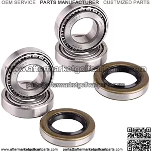 Golf Cart Front Wheel Hub Bearings & Oil Seals Kit for EZGO TXT 1976 UP Gas & Electric,OEM# 50892-G1,25146-G1, 70895G01(2 Sets)