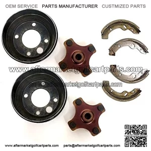 3G Heavy Duty Brake Drum & Brake Shoes Set for EZGO TXT Electric Golf Carts