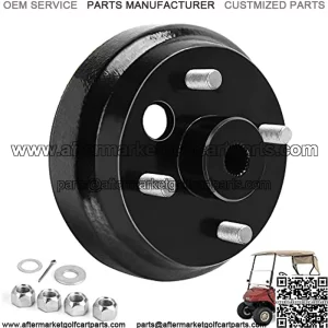 Golf Cart Brake Drum Hub Assembly for EZGO TXT PDS 1982-up Electric & 1982-1993 2-Cycle Gas, Replace OEM# 19186G1P