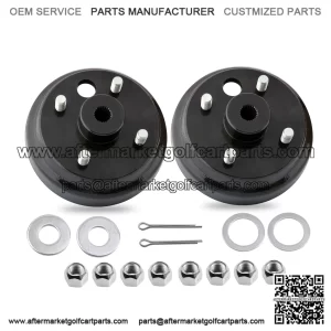 EZGO TXT Brake Drum/Hub Assembly with Lug Nuts for 1982-up Electric & 1982-1993 2 Cycle Gas Golf Cart Models Replaces OEM # 19186-G1P, 17298-G1, 17082-G2, 24-Teeth Star
