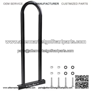 Golf Cart Rear Seat Safety Grab Bar Hand Rail Compatible with Club Car Yamaha Universal Black