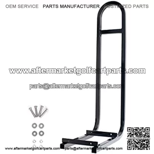 Golf Cart Rear Seat Safety Grab Bar Hand Rail Fits Club Car Yamaha Golf Car, One Solid Piece, Electrophoresis Treatment and Black Powder Coating Double Anti-Rust.