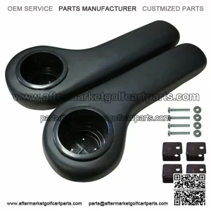 BLACK Golf Cart Cup Holder Rear Seat Arm Rest Cushion - Fits  / / Yamaha