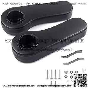 Golf Cart Armrest with Cup Holder,Increase Support Frame,Not Tilting,for Club Car EzGo Yamaha