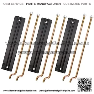 Golf Cart Battery Hold Down Retainer Plate with Rods Kit for Club Car DS and Carryall Electric 1998-2005