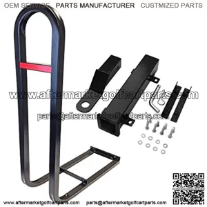 Golf Cart Safety Grab Bar & Trailer Hitch - Compatible with EZGO Club Car Yamaha & More + Bonus Reflector