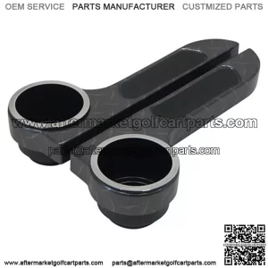 Diamond Plate Golf Cart Cup Holder Rear Seat Arm Rest Cushion (Fits EZGO, Club Car & Yamaha)